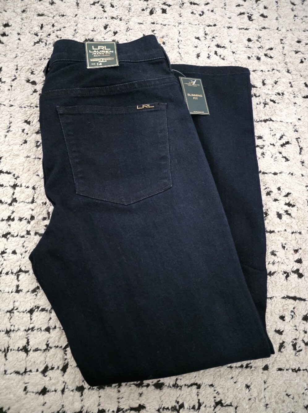 Lauren Ralph Lauren Women's Navy Relaxed Jeans